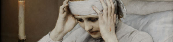 Painting of Anne Catherine Emmerich in ecstasy